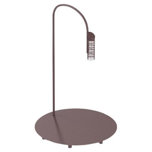 Lampadaire d'extérieur Flos Caule 2700K Modèle 1 en marron foncé avec abat-jour au niveau du cou