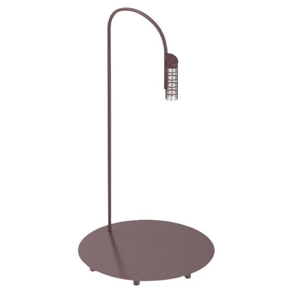 Flos Caule 2700K Model 2 Outdoor Floor Lamp in Deep Brown with Nest Shade For Sale