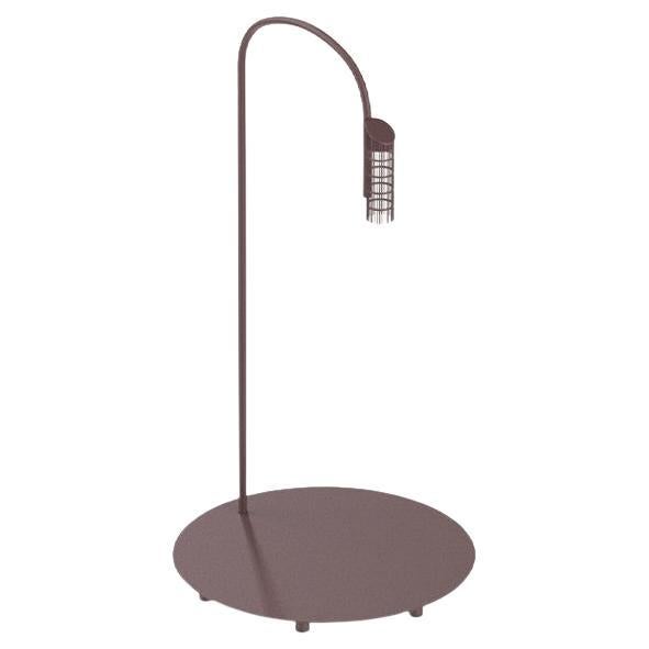 Lampadaire d'extérieur Flos Caule 2700K Modèle 2 en marron foncé avec abat-jour au niveau du cou