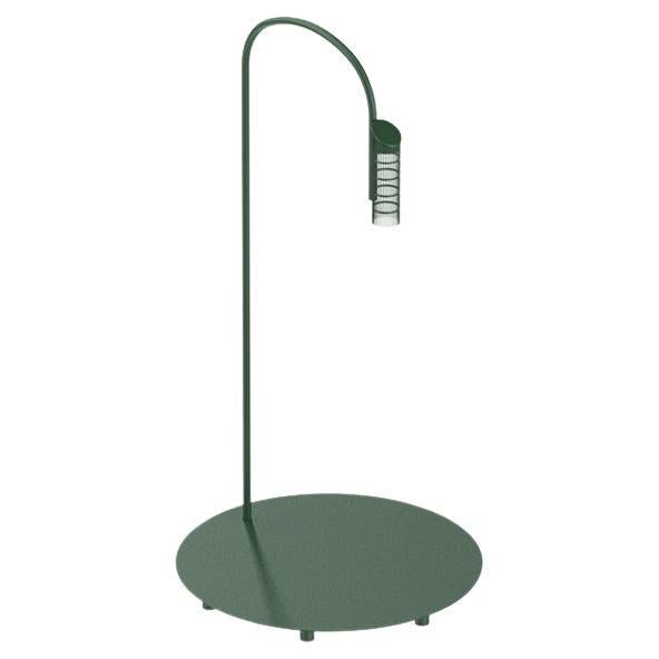 Flos Caule 2700K Model 2 Outdoor Floor Lamp in Forest Green with Nest Shade For Sale