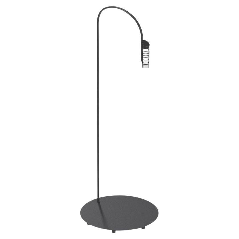 Flos Caule 2700K Model 3 Outdoor Floor Lamp in Black with Nest Shade For Sale
