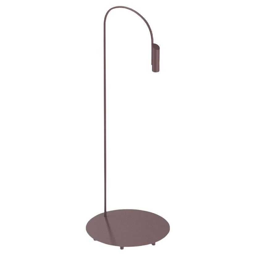 Flos Caule 2700K Model 3 Outdoor Floor Lamp in Deep Brown with Regular Shade