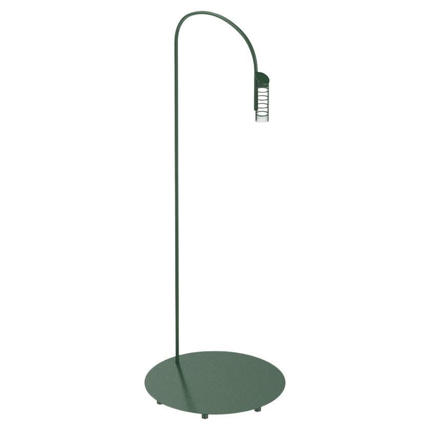 Flos Caule 2700K Model 3 Outdoor Floor Lamp in Forest Green with Nest Shade For Sale