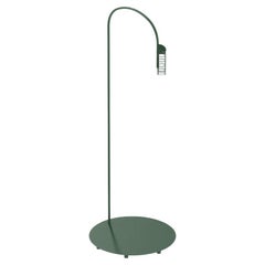 Flos Caule 2700K Model 3 Outdoor Floor Lamp in Forest Green with Nest Shade