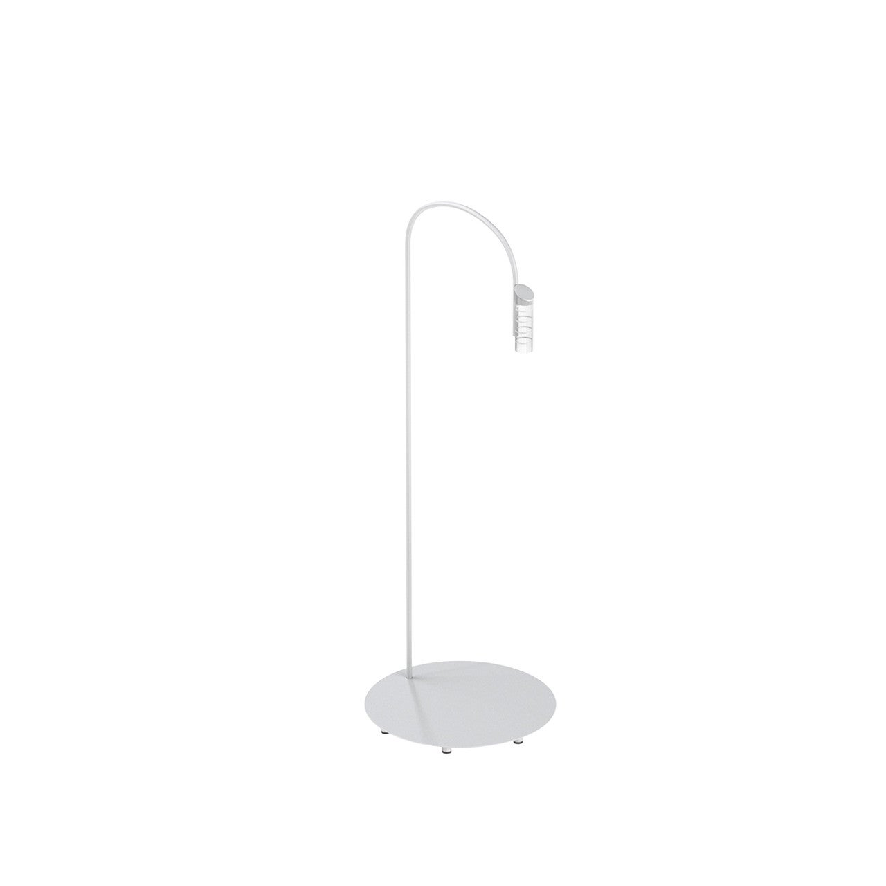 Flos Caule 2700K Model 3 Outdoor Floor Lamp in White with Nest Shade