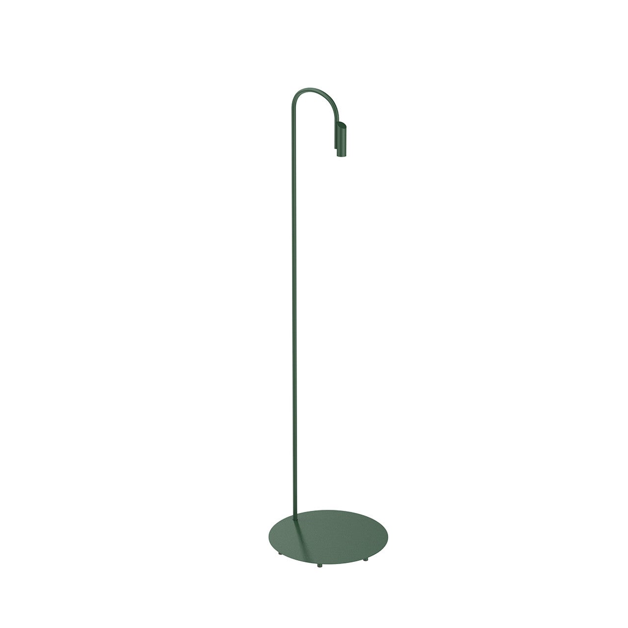 Flos Caule 2700K Modell 4 Stehlampe für den Außenbereich in Waldgrün mit normalem Schirm
