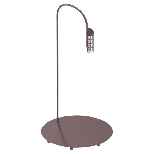 Lampadaire d'extérieur Flos Caule 3000K Modèle 2 en marron foncé avec abat-jour au niveau du cou