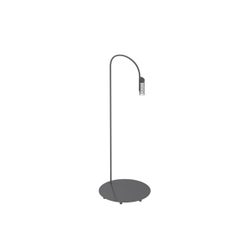 Flos Caule 3000K Model 3 Outdoor Floor Lamp in Anthracite with Nest Shade
