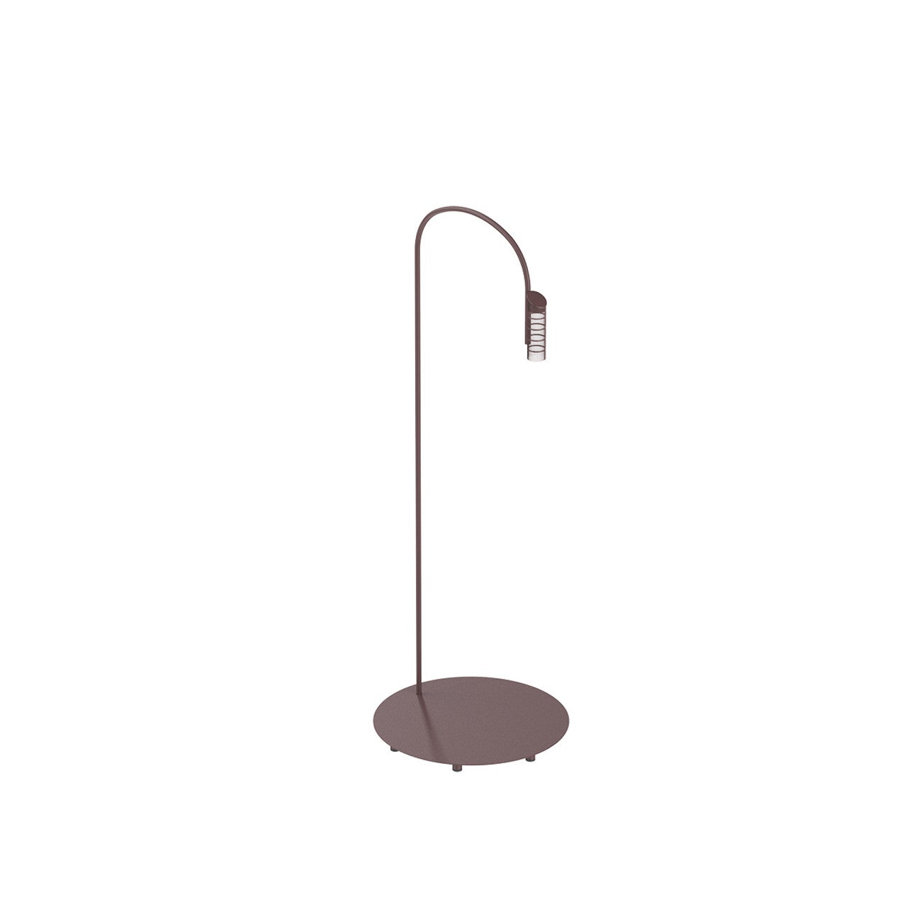 Flos Caule 3000K Model 3 Outdoor Floor Lamp in Deep Brown with Nest Shade For Sale