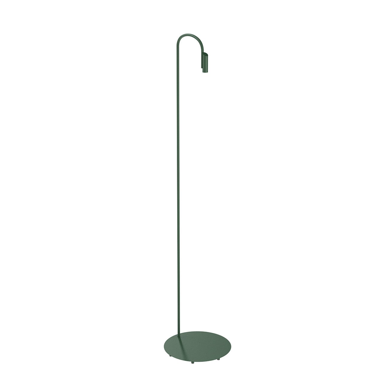 Flos Caule 3000K Model 5 Outdoor Floor Lamp in Forest Green with Regular Shade