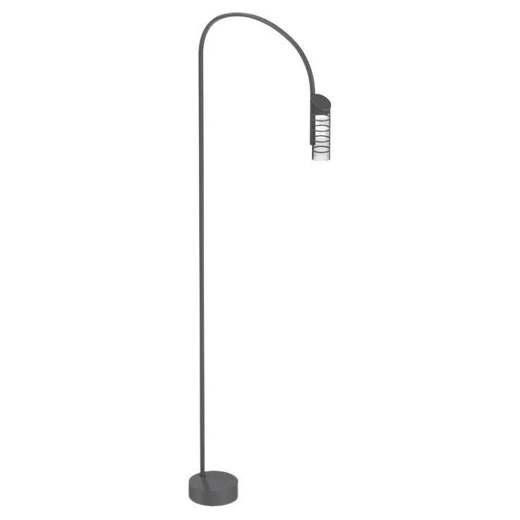 Flos Caule Bollard 2700K Large Base Lamp in Anthracite with Nest Shade For Sale