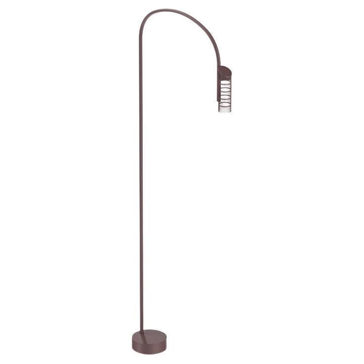 Flos Caule Bollard 2700K Large Base Lamp in Deep Brown with Nest Shade For Sale