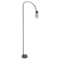 Flos Caule Bollard 2700K Large Base Lamp in Forest Green with Nest Shade