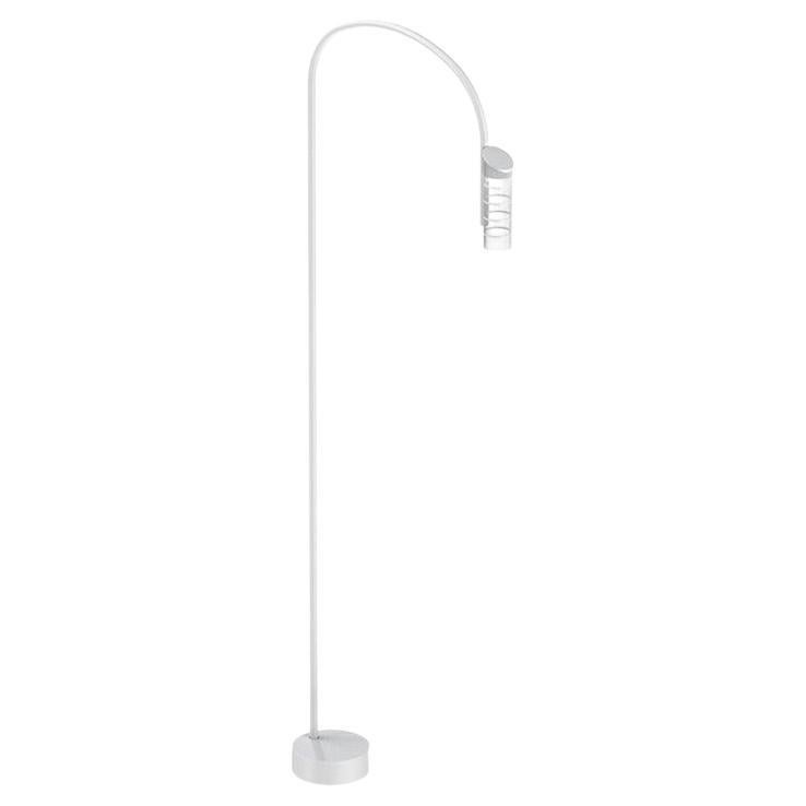 Flos Caule Bollard 2700K Large Base Lamp in White with Nest Shade  For Sale