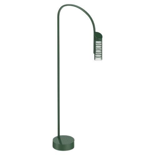 Flos Caule Bollard 2700K Medium Base Lamp in Forest Green with Nest Shade For Sale
