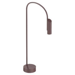 Flos Caule Bollard 2700K Small Base Lamp in Deep Brown with Regular Shade