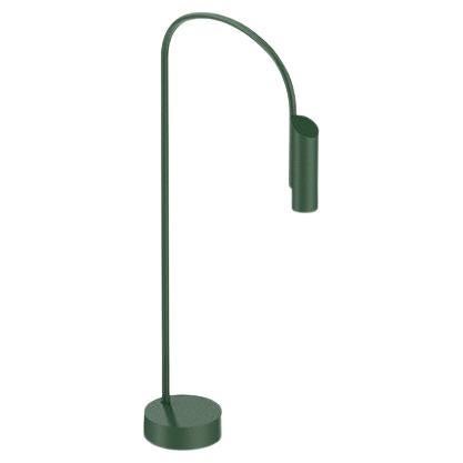 Flos Caule Bollard 2700K Small Base Lamp in Forest Green with Regular Shade For Sale