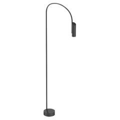 Grande lampe à base noire Flos Caule Bollard 3000K avec abat-jour régulier