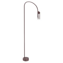 Flos Caule Bollard 3000K Large Base Lamp in Deep Brown with Nest Shade