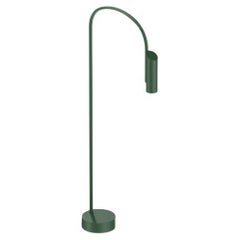 Lampe à base moyenne Flos Caule Bollard 3000K en vert forêt avec abat-jour régulier