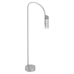 Flos Caule Bollard 3000k Medium Base Lamp in Grey with Nest Shade 