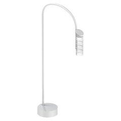 Flos Caule Bollard 3000K Small Base Lamp in White with Nest Shade