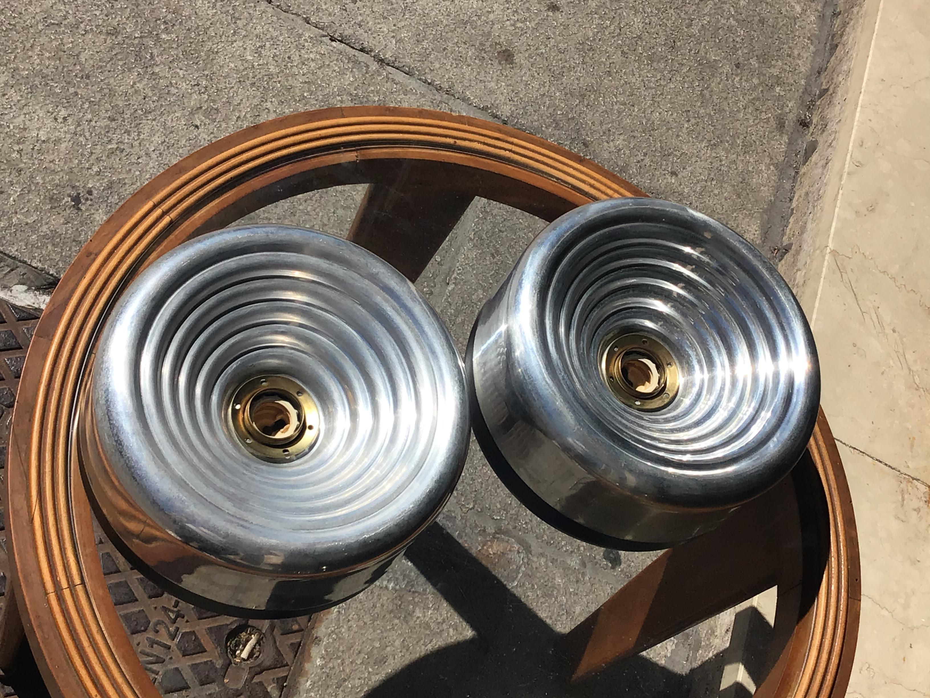 Flos Ceilling Lights Metal Crome Metal 1970 Italy In Good Condition For Sale In Milano, IT