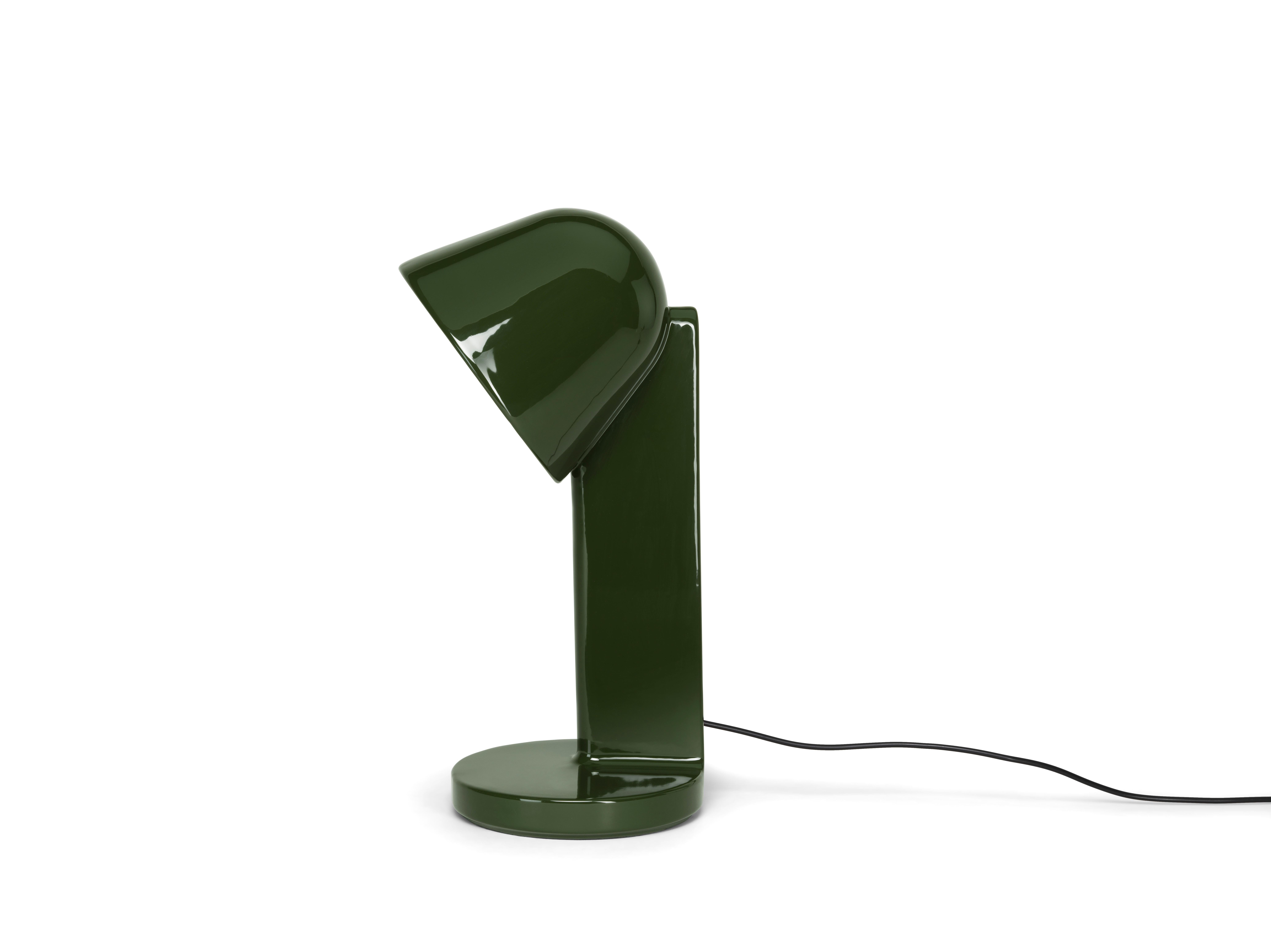 italien Flos Lampe à poser Céramique Downs en vert mousse en vente