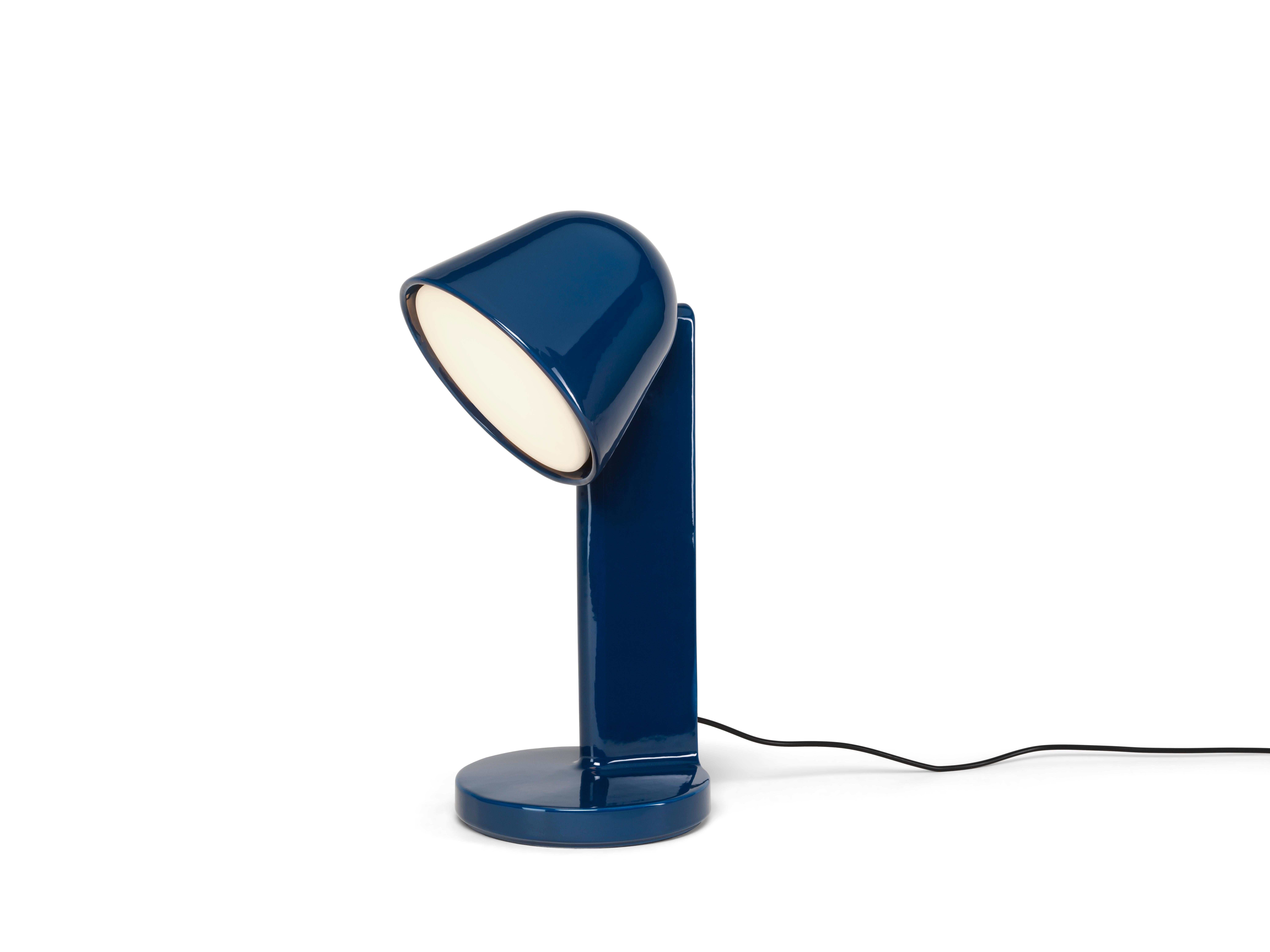 XXIe siècle et contemporain Flos Lampe à poser Céramique Downs en bleu marine en vente