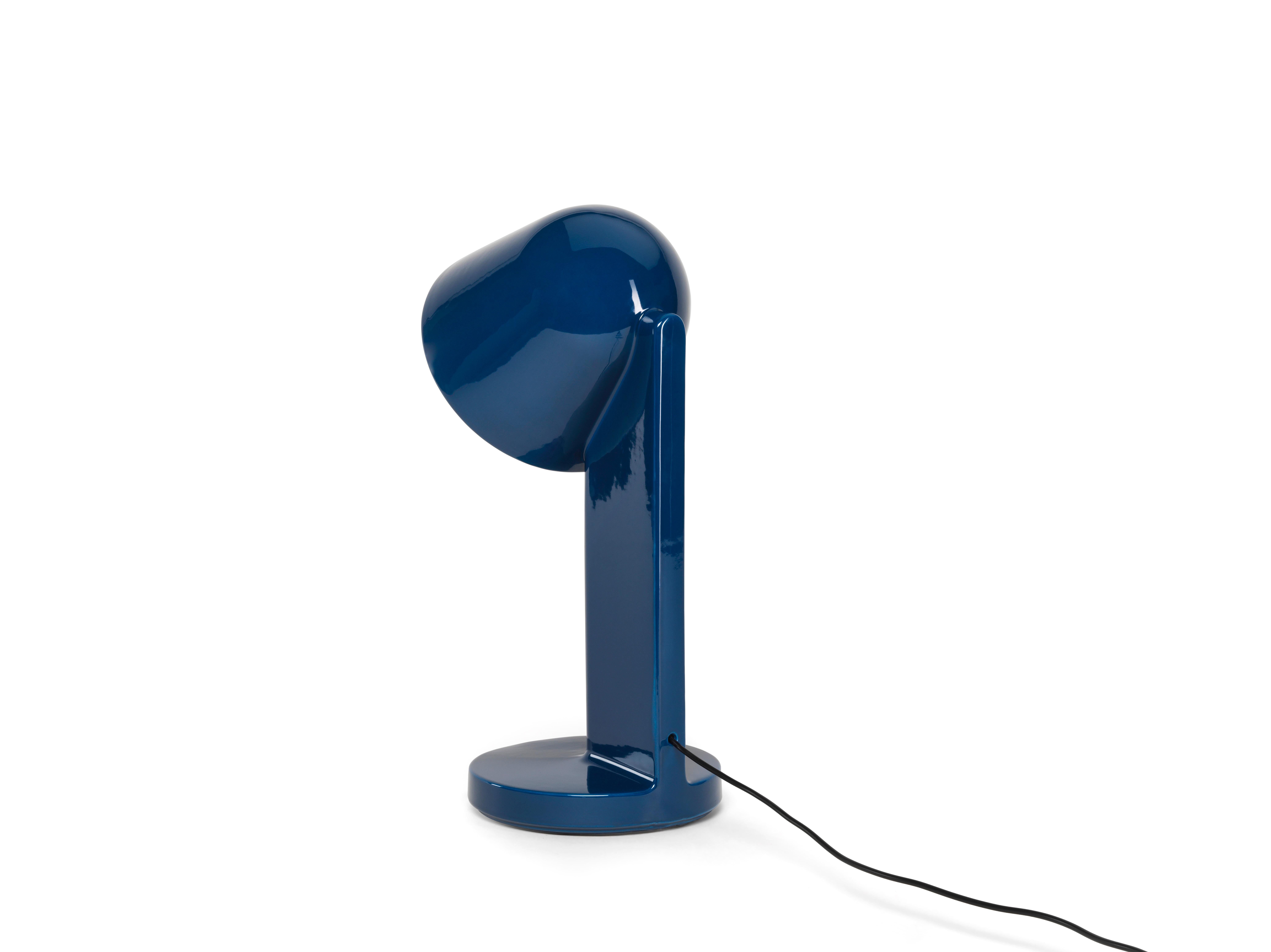 Flos Lampe à poser Céramique Downs en bleu marine en vente 2