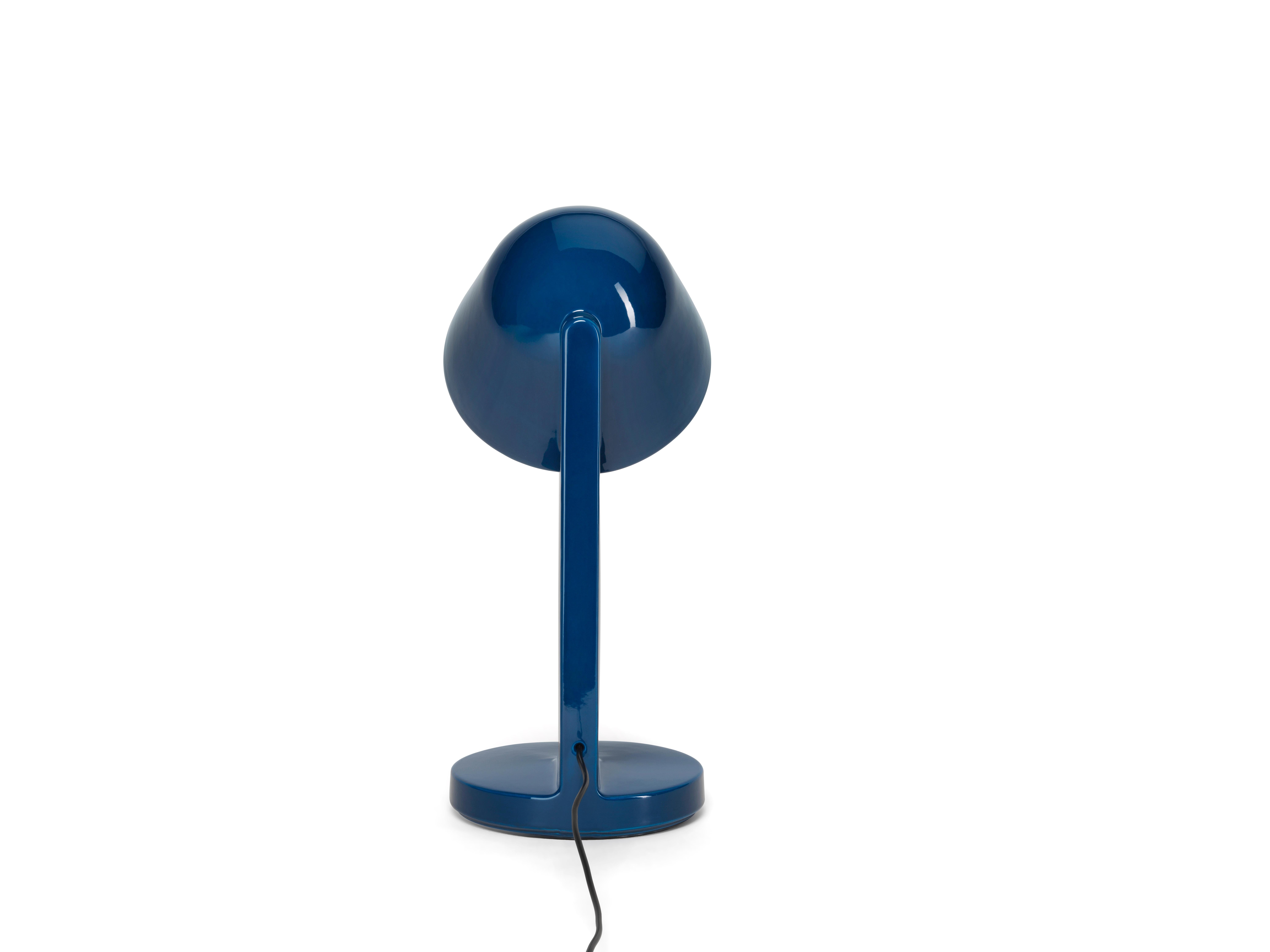 Flos Lampe à poser Céramique Downs en bleu marine en vente 3