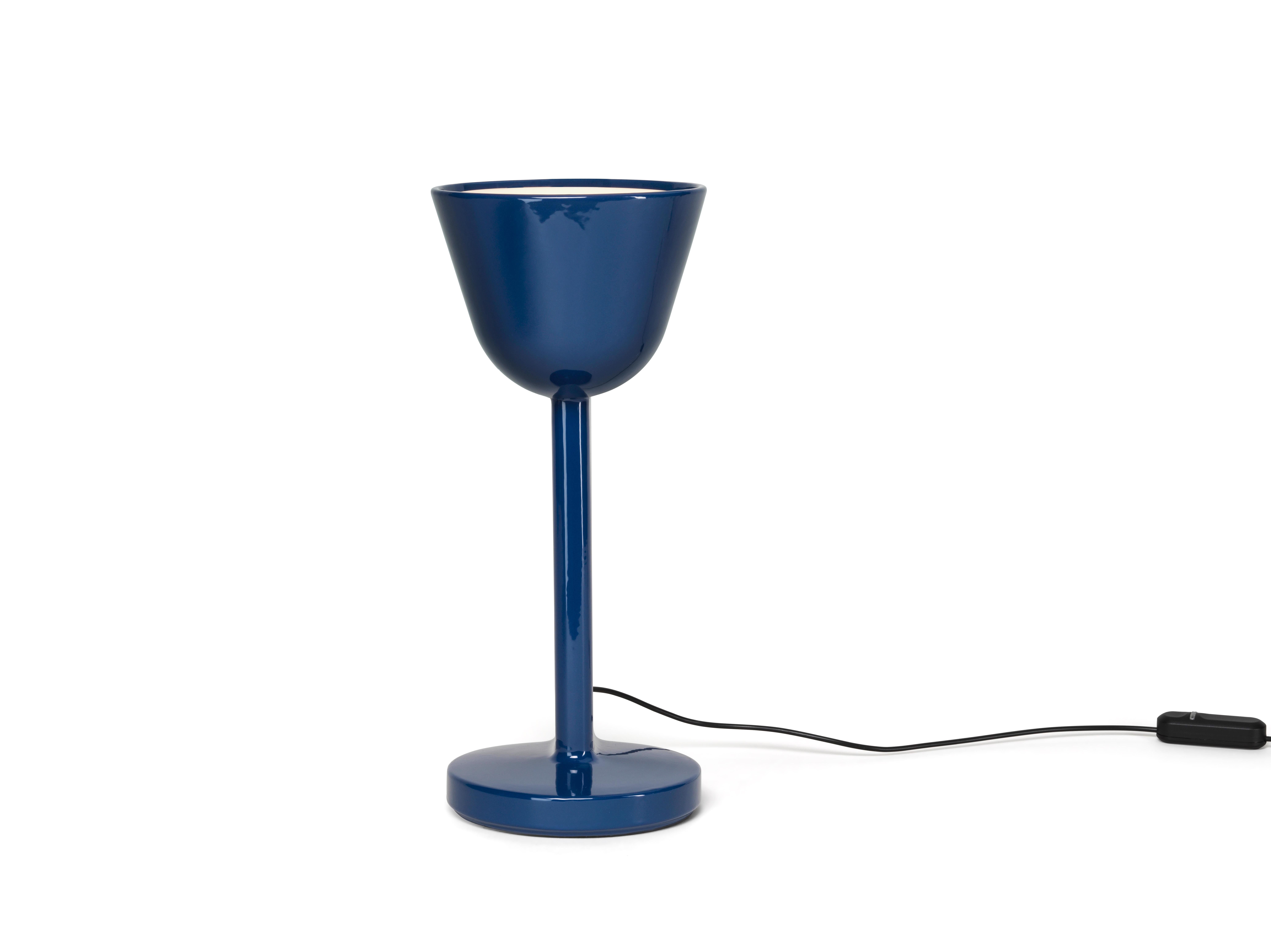 Flos Céramique Up Table Lamp in Navy Blue In New Condition For Sale In Brooklyn, NY