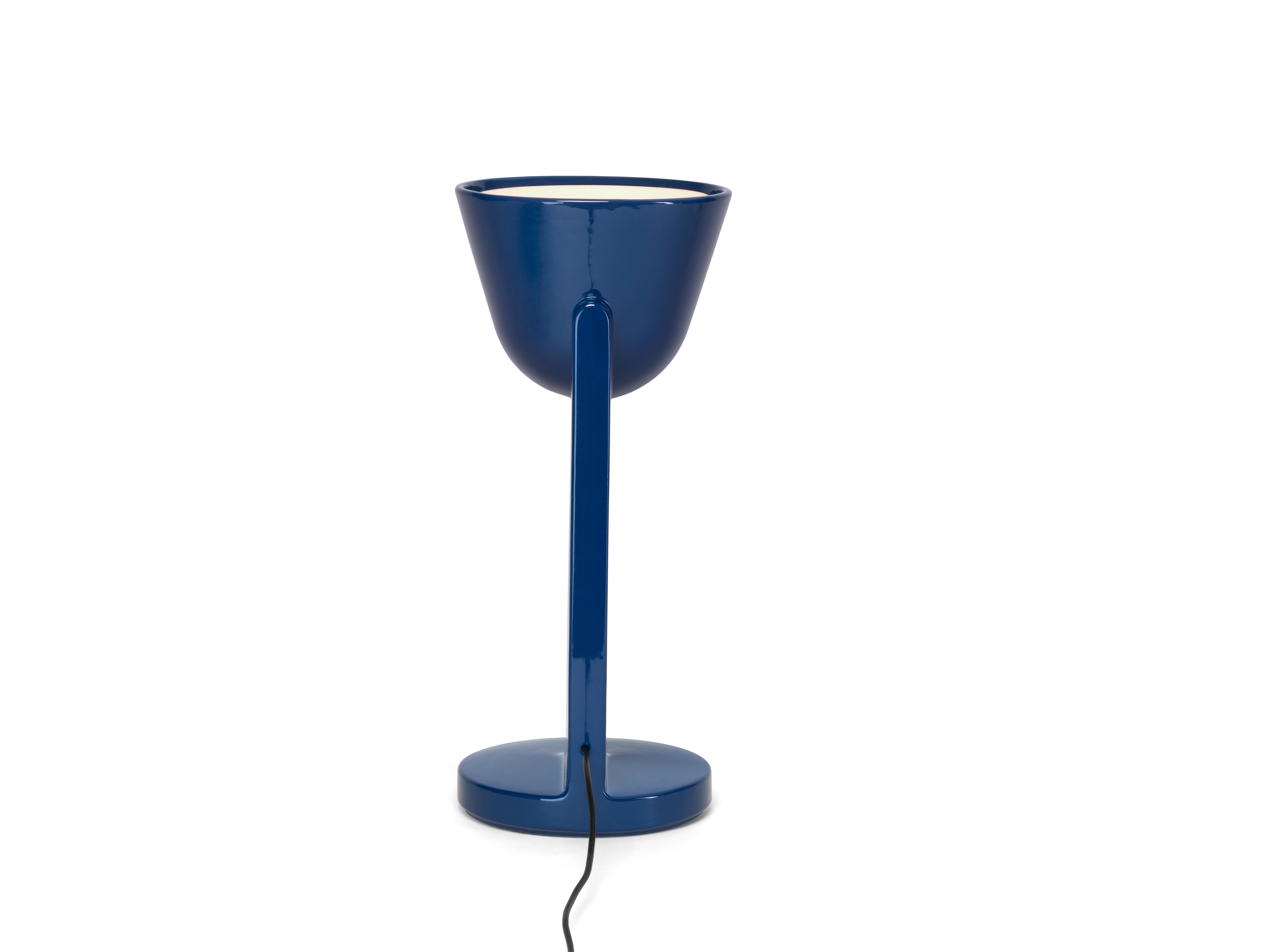 Ceramic Flos Céramique Up Table Lamp in Navy Blue For Sale
