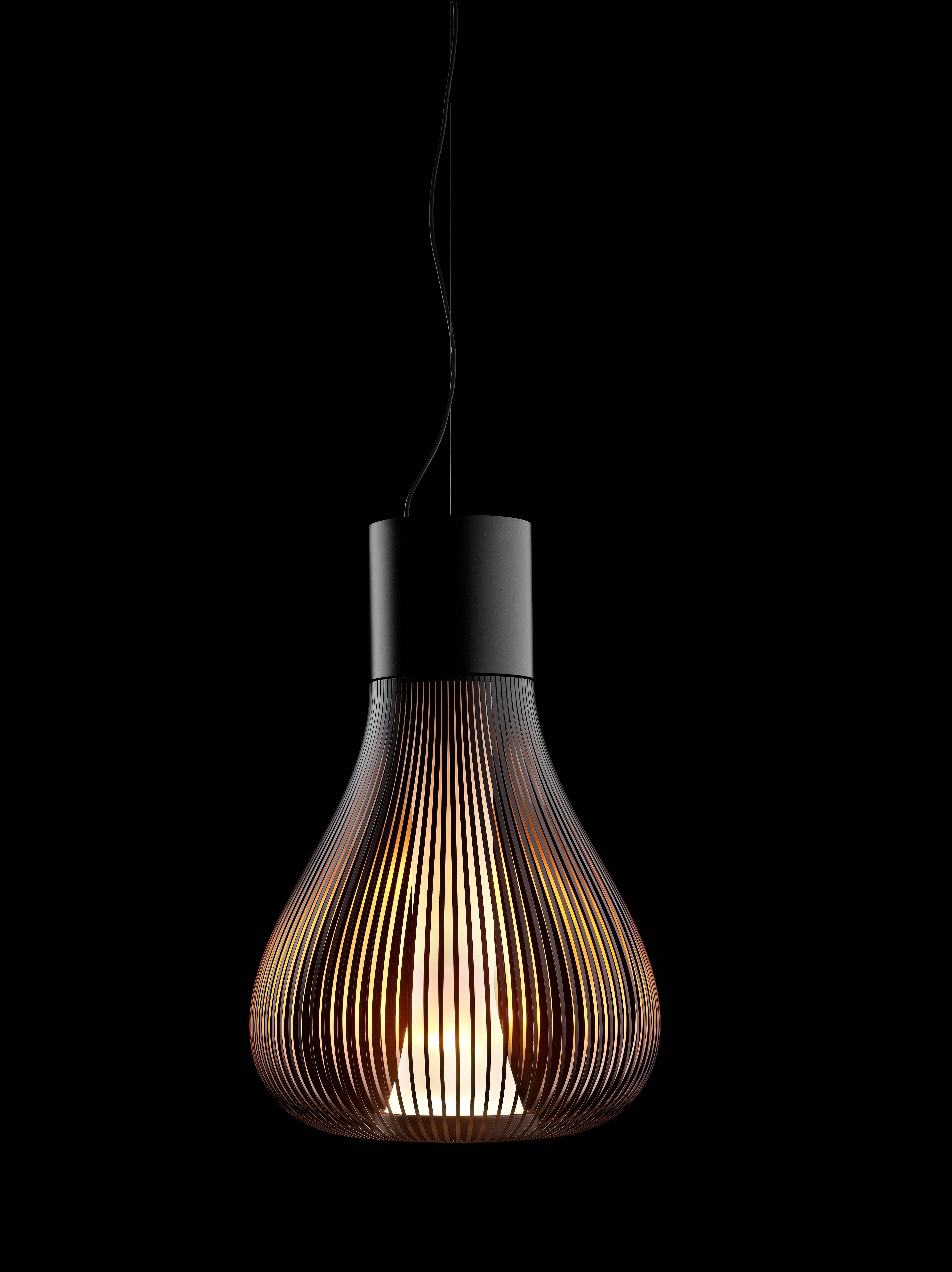Moderno FLOS Lampada a sospensione Chasen in nero di Patricia Urquiola in vendita