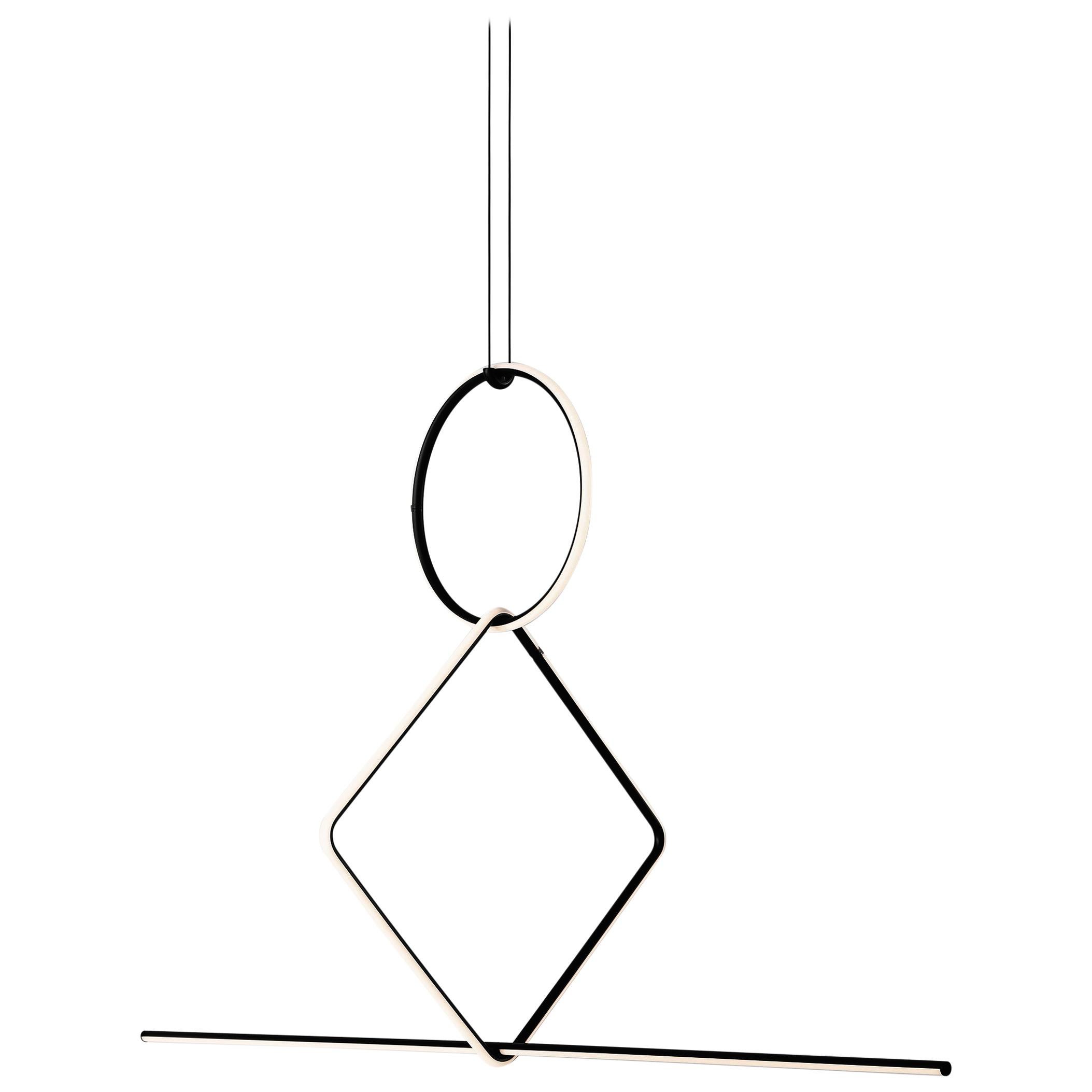 FLOS Circle, Large Square and Line Arrangements Light by Michael Anastassiades For Sale