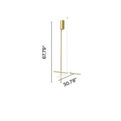 Flos Coordinates Ceiling 1 Long Light in Champagne by Michael Anastassiades