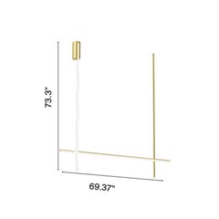 Flos Coordinates Ceiling 2 Long Light in Champagne by Michael Anastassiades