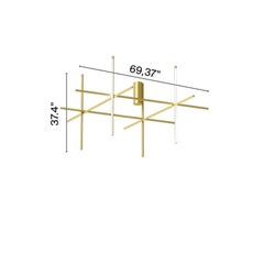 Flos Coordinates Ceiling 4 Light in Anodized Champagne by Michael Anastassiades