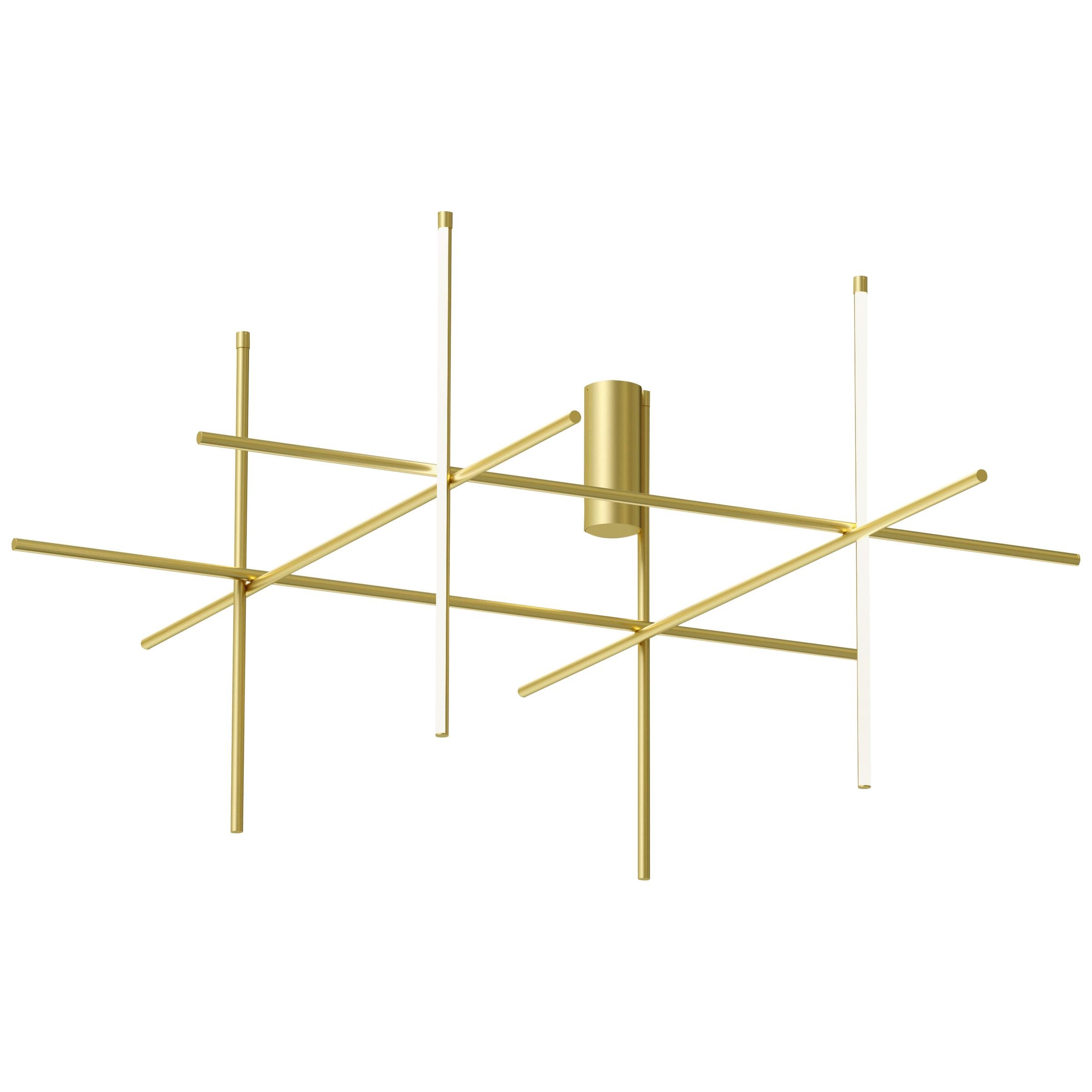 Flos Coordinates Ceiling 4 Light in Anodized Champagne by Michael Anastassiades For Sale