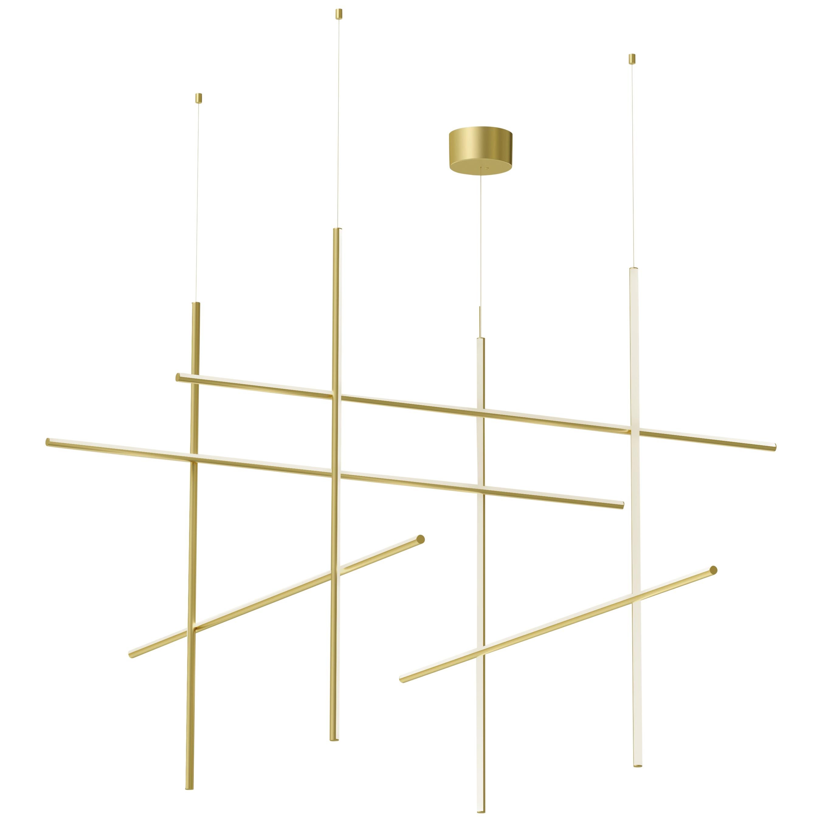 Flos Coordinates Module Suspension Light in Champagne by Michael Anastassiades For Sale