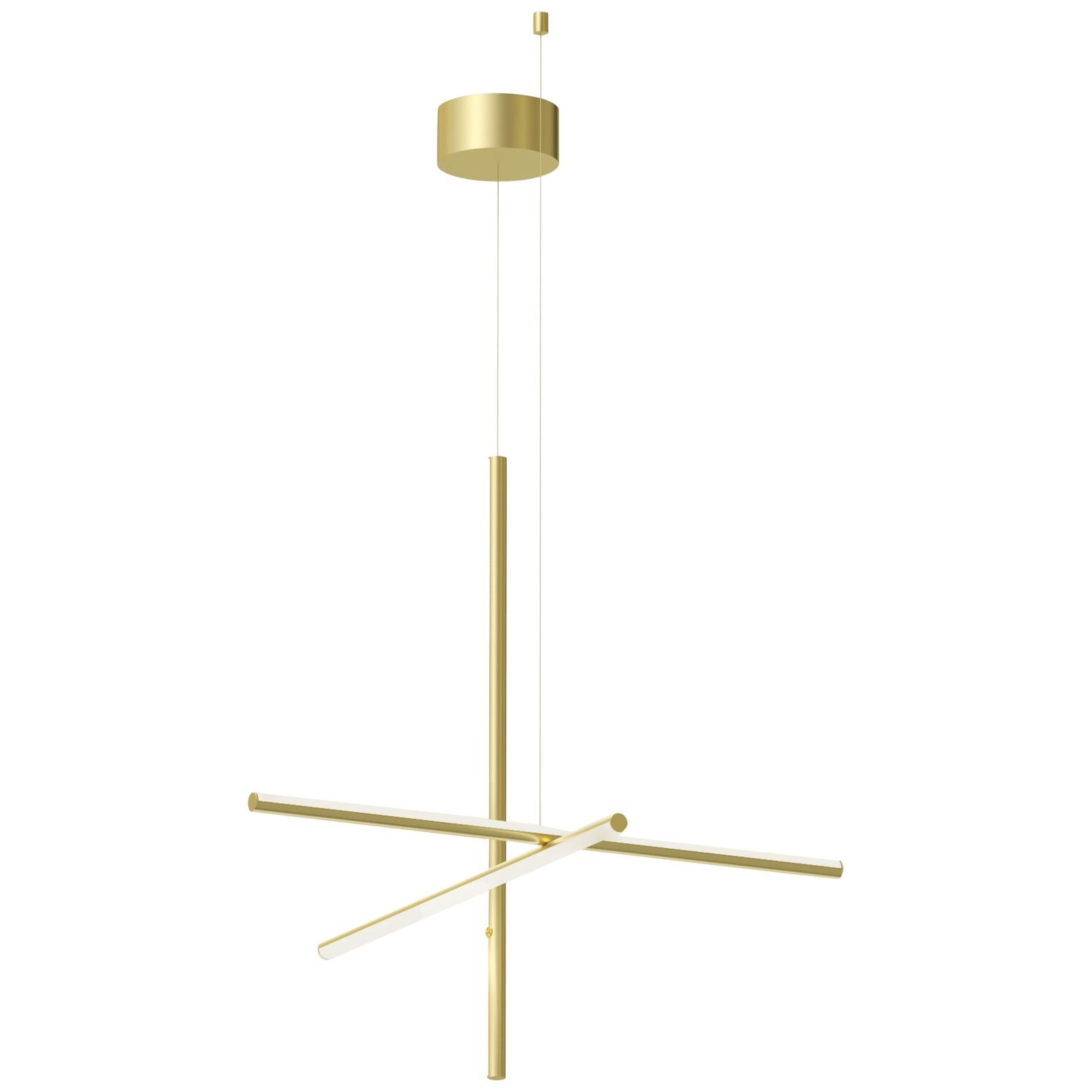 Flos Coordinates Suspension 1 Light in Champagne by Michael Anastassiades For Sale