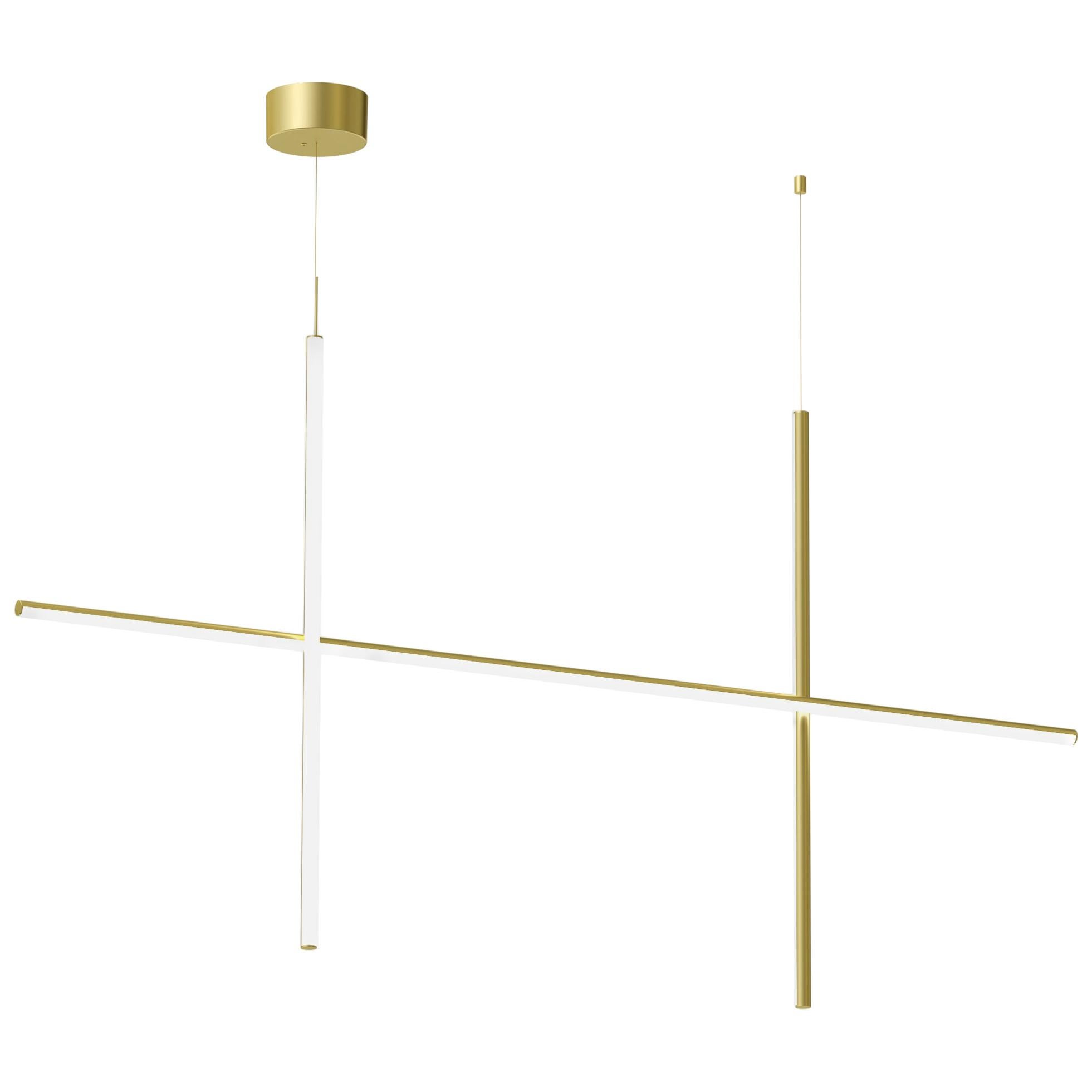 Flos Coordinates Suspension 2 Light in Champagne by Michael Anastassiades For Sale