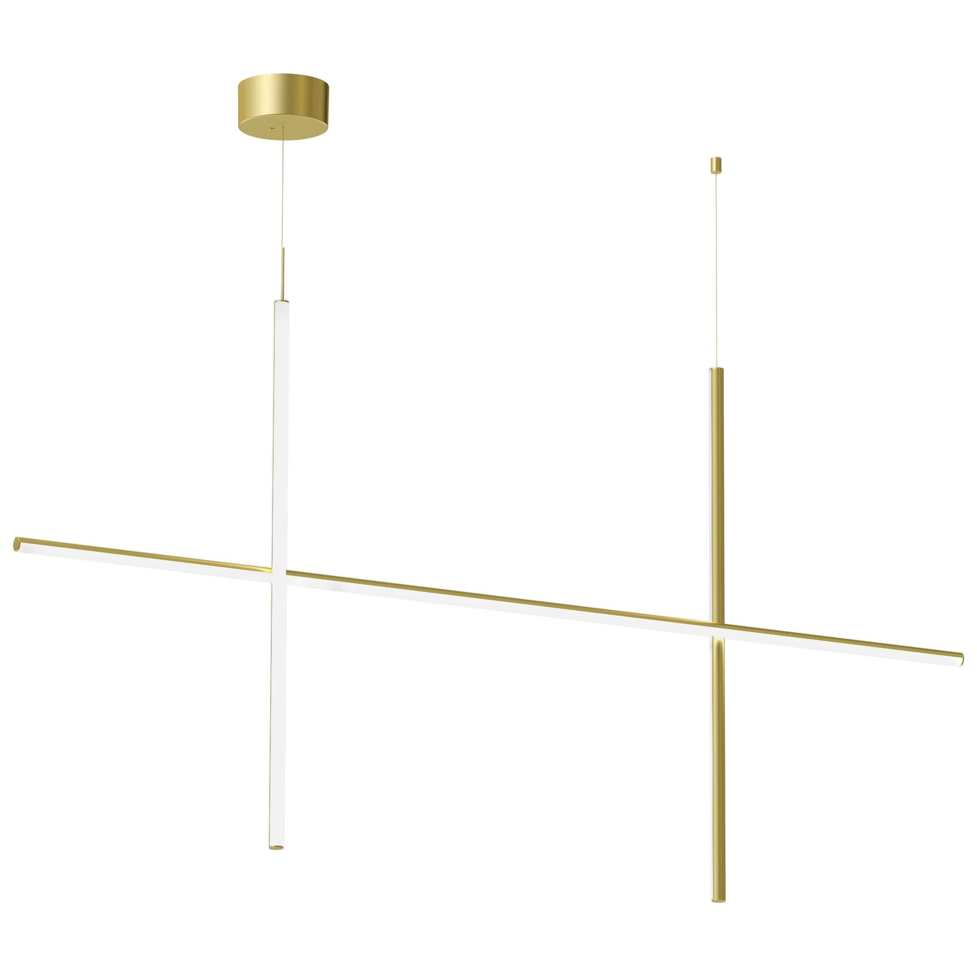 Flos Coordinates Suspension 2 Light in Champagne by Michael Anastassiades