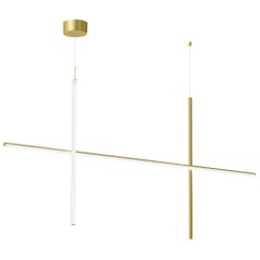 Flos Coordinates Suspension 2 Light in Champagne by Michael Anastassiades