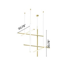 Flos Coordinates Suspension 3 Light in Champagne by Michael Anastassiades