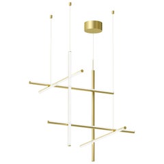 Flos Coordinates Suspension 3 Light in Champagne by Michael Anastassiades