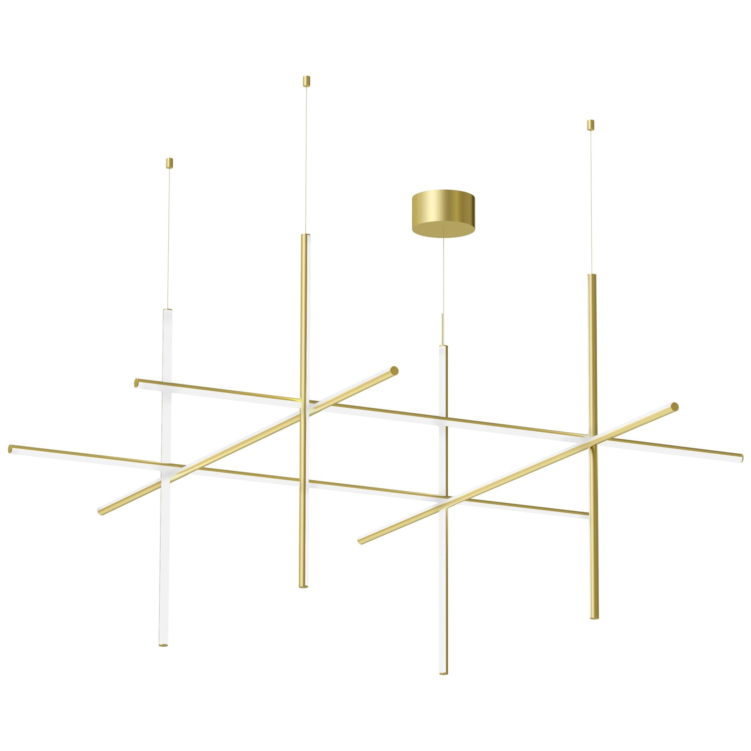Flos Coordinates Sospensione a 4 luci in Champagne di Michael Anastassiades