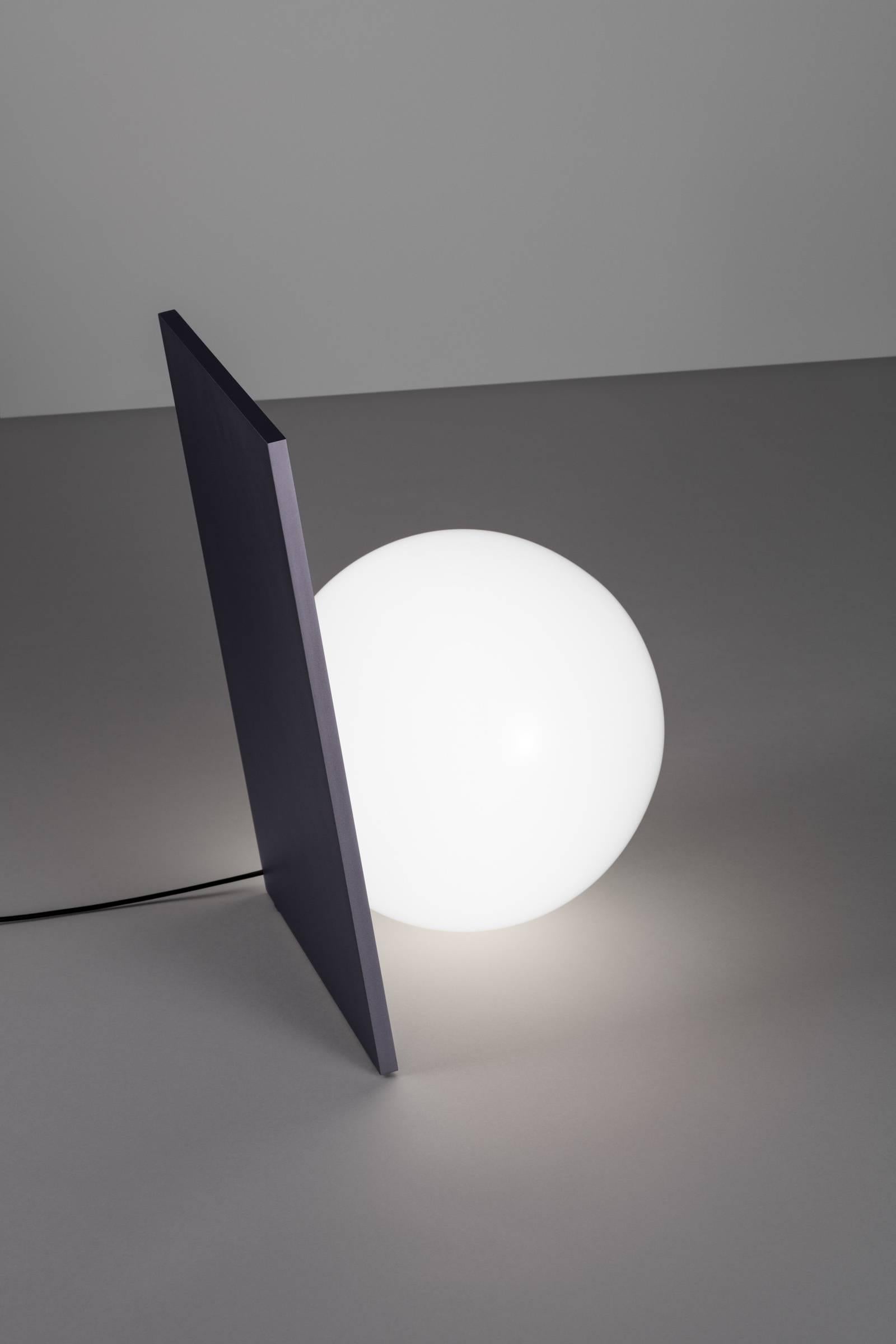 Modern FLOS Extra T Anodized Table Lamp in Graphite by Michael Anastassiades