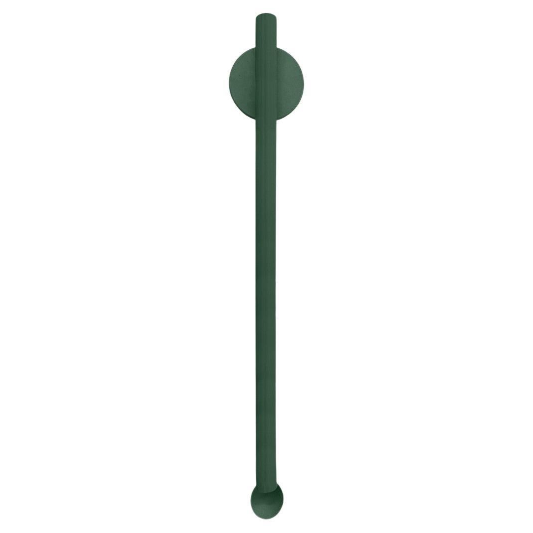 Flos Flauta Riga Large Indoor/Outdoor Wall Sconce in Forest Green For Sale