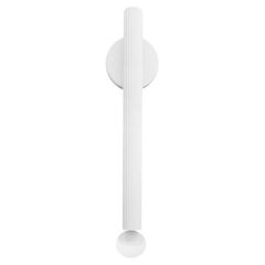 Flos Flauta Riga Medium Indoor/Outdoor Wall Sconce in White by Patricia Urquiola